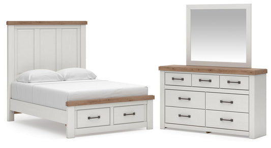 Savonport Full Panel Storage Bed, Dresser and Mirror