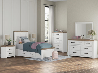 Ashley Express - Savonport Twin Panel Bed with Storage