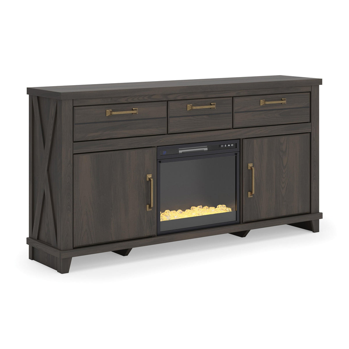 Brazen Valley 71" TV Stand with Electric Fireplace