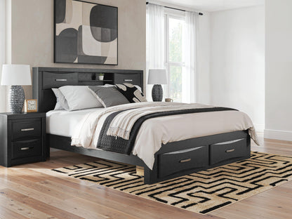 Stabotta King Bookcase Storage Bed