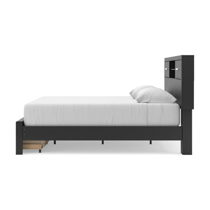 Stabotta King Bookcase Storage Bed