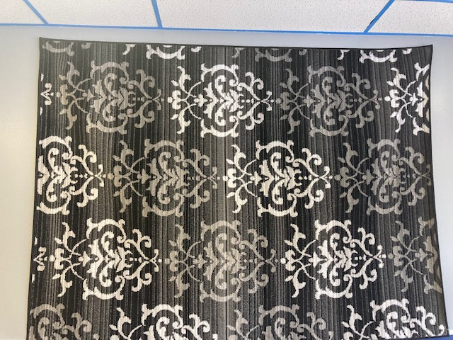 Black and Grey Pattern Rug