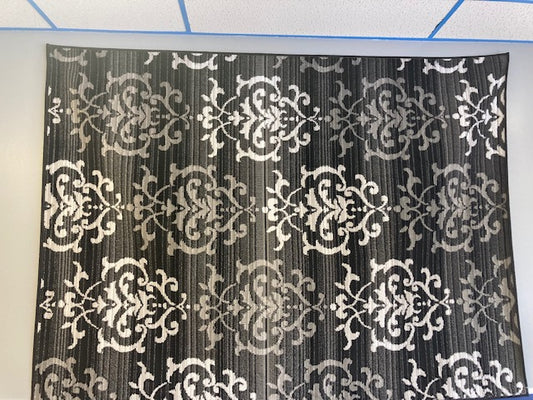 Black and Grey Pattern Rug