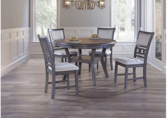 Gia 5-Piece Round Set with 1 Dining Table and 4 Chairs