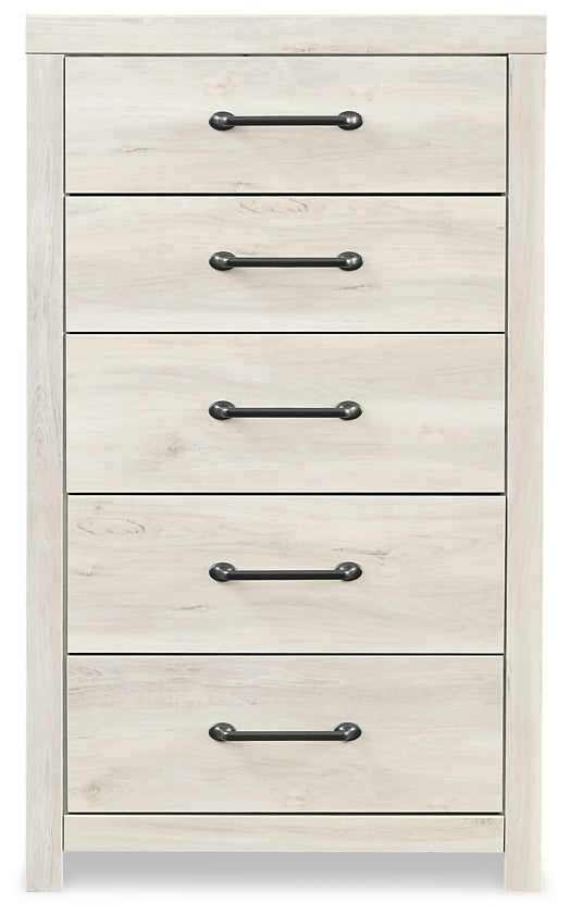 Cambeck Twin Panel Bed with 4 Storage Drawers with Mirrored Dresser, Chest and Nightstand