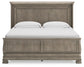 Lexorne California King Sleigh Bed with Mirrored Dresser and Nightstand