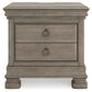 Lexorne California King Sleigh Bed with Mirrored Dresser and Nightstand